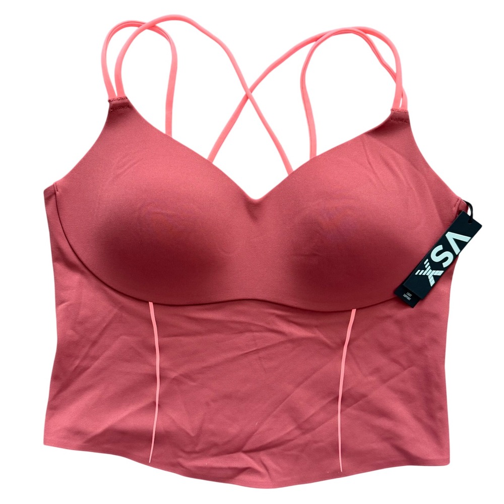 VSX Victoria Secret Elevate Chroma Contours Tank Top Rosewood Medium NWT